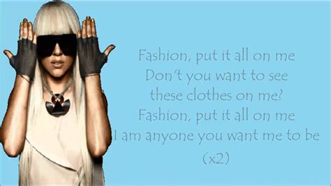 lady gaga fashion lyrics